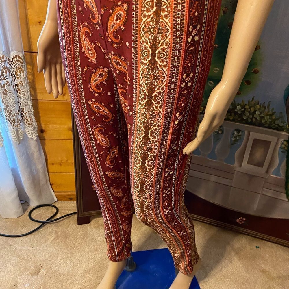 Whisper Dark Red Jumpsuit Size M NWOT - Picture 3 of 6